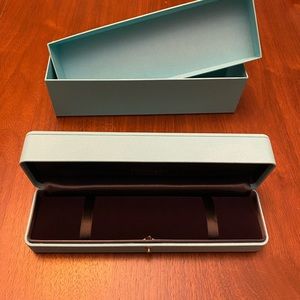 Empty Tiffany & Co bracelet box. Comes with the paper box and jewelry box.